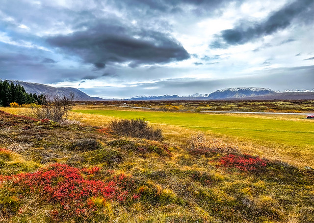 ICELAND AUTUMN  LANDSCAPE BEFORE STORM