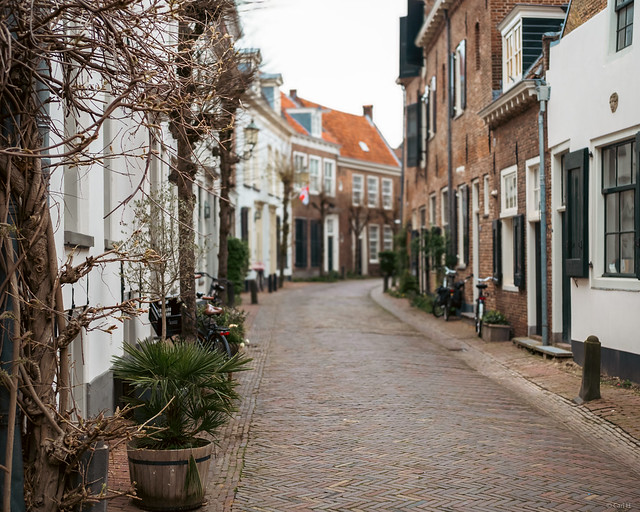 Picturesque, winding streets of Utrecht.