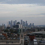 Canary Wharf skyline view from the Monument London