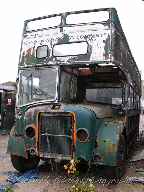 The end of Mardens own buses: former Cardiff City 1964 Guy Arab V / Neepsend 424, ABO 424B (body to be scrapped due to collapse, sadly), sold to new owner for spares