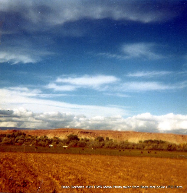 Skinwalker Ranch Mesa 1981 taken from the Grant Betts and Jennis McConkie Farm