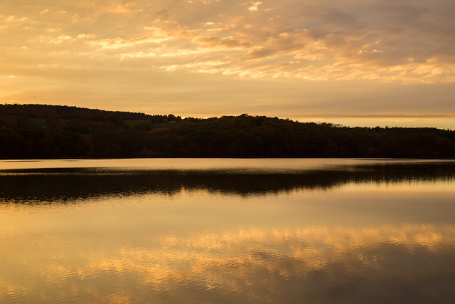 Autumn Sunset at Tomhannock Reservoir, Valley Falls, New York