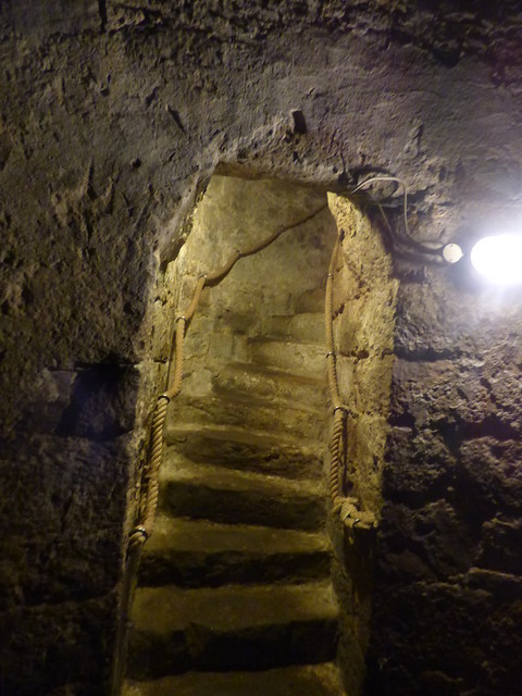 Dungeon at Chirk Castle - spiral staircase