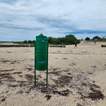 World's Smallest Lighthouse? A light at the tip of Shell Beach - a spit of land on the south end of Shelter Island.