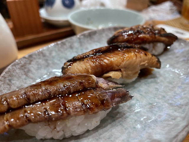 Congee and mantis crab sushi fom Suehiro Sushi @ Ootsuka