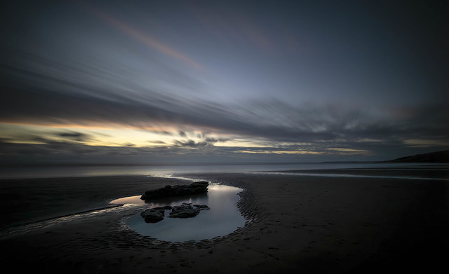 Twilight stillness at Dunraven Bay