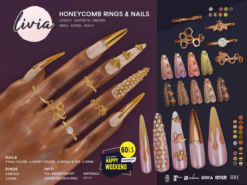 LIVIA // Honeycomb Rings & Nails