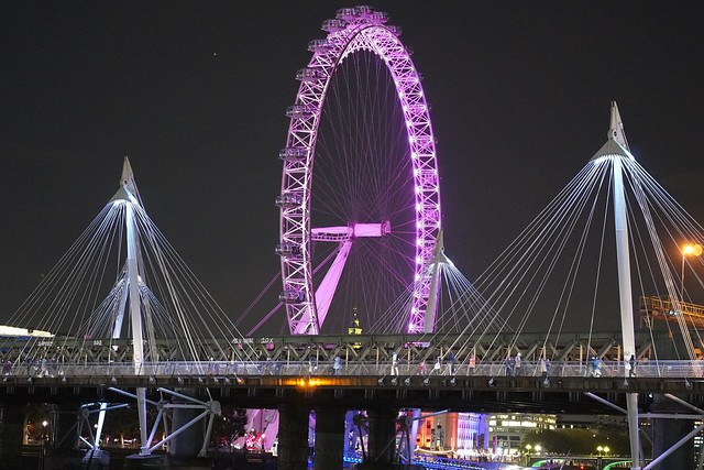 Millenium Bridge and the London Eye (SLR)