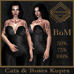 Artattoo Cats & Roses Kupra #SL Mesh Body Event
