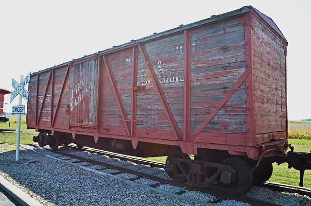 Box Car (Wooden)- Minneapolis & St. Louis Railroad, Indiana, White County, Whistle Stop Restaurant/Monon Connection Railroad Museum