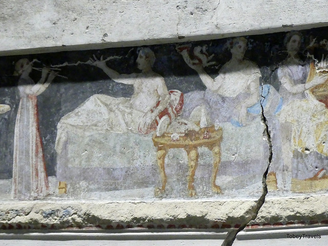 Symposium Scene, Frieze, Burial Chamber Facade, Tomb II , Agios Athanasios  (16)