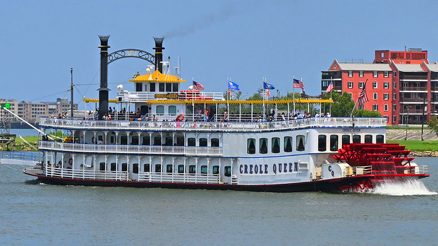 Paddlewheeler Creole Queen Located on the Mississippi River New Orleans Louisiana USA