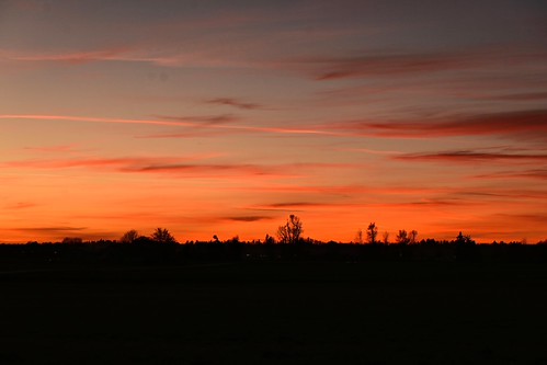 Sunset Colours! by Pat's Pics36, Looking west from our farm on Sumas Prairie in Abbotsford, British Columbia, the sunset colours were
