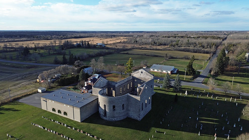 A bird's eye view of the ruins of St. Raphael Roman Catholic Church (1821) in South Glengarry, Ontario by Ullysses, A bird's eye view of the ruins of St. Raphael Roman Catholic Church (1821) in South Glengarry, Ontar