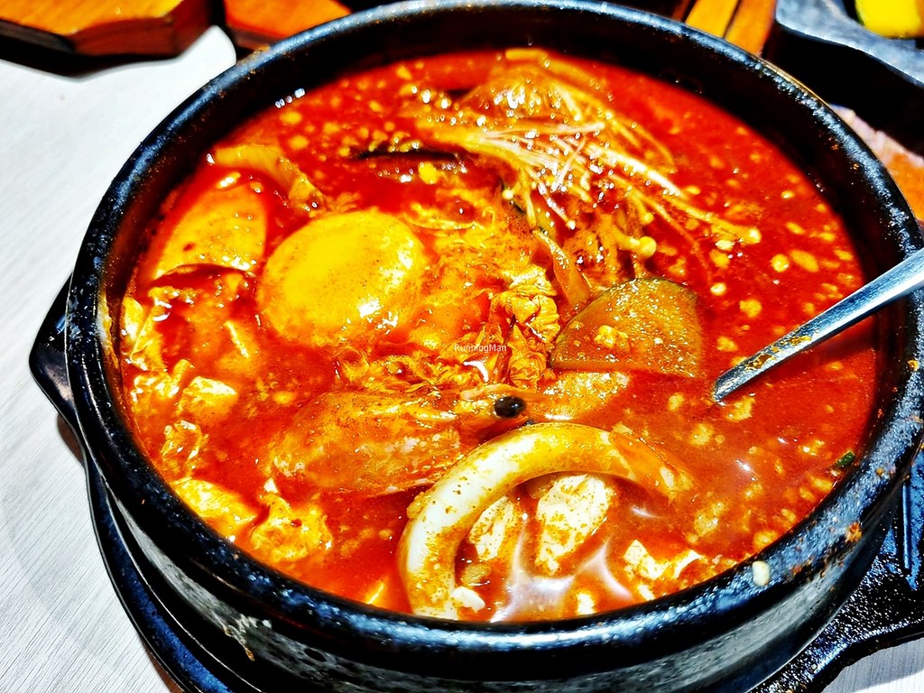 Soondubu Jjigae Haemul / Silken Tofu Stew With Seafood