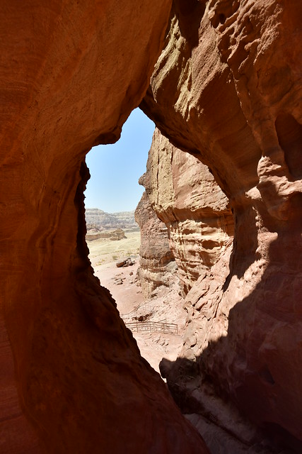 Inside a desert canyon