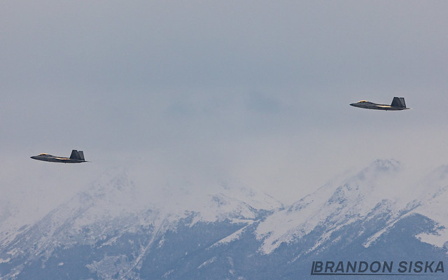 Flight of F-22 Raptor's@ANC 17Nov23
