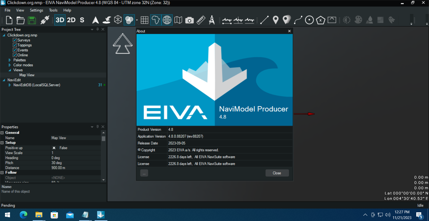 Working with EIVA NaviModel Producer 4.8 full license