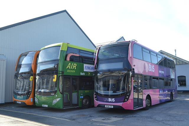 Cardiff Bus 303 CN65AAJ - Bath Bus Company A510 WX67LCT - more bus 1629 HF66CEO