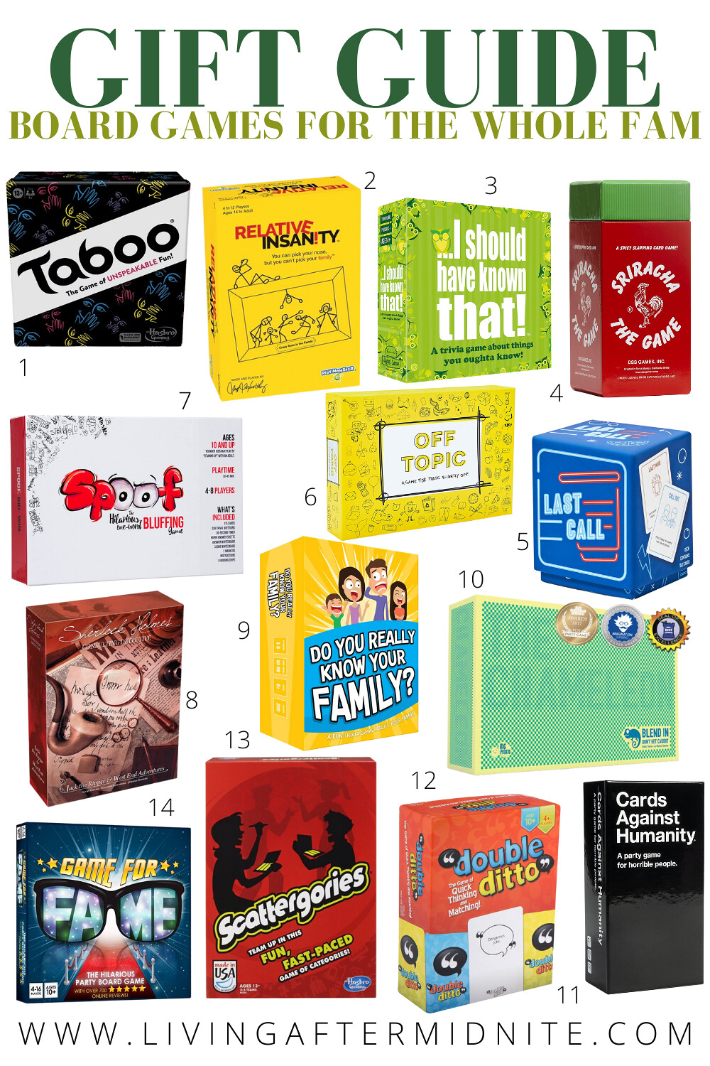 Gift Guide: Board Games for the Whole Family | Family Gift Ideas | Kids Gift Ideas | Ultimate Holiday Gift Guide | Christmas Presents