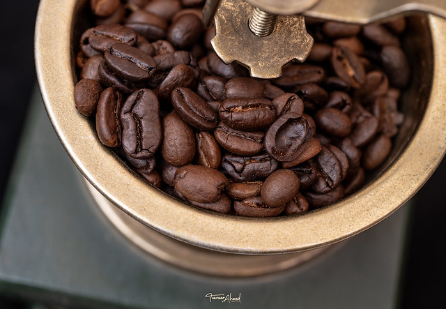 Coffee Classic Closeup on Grinder...