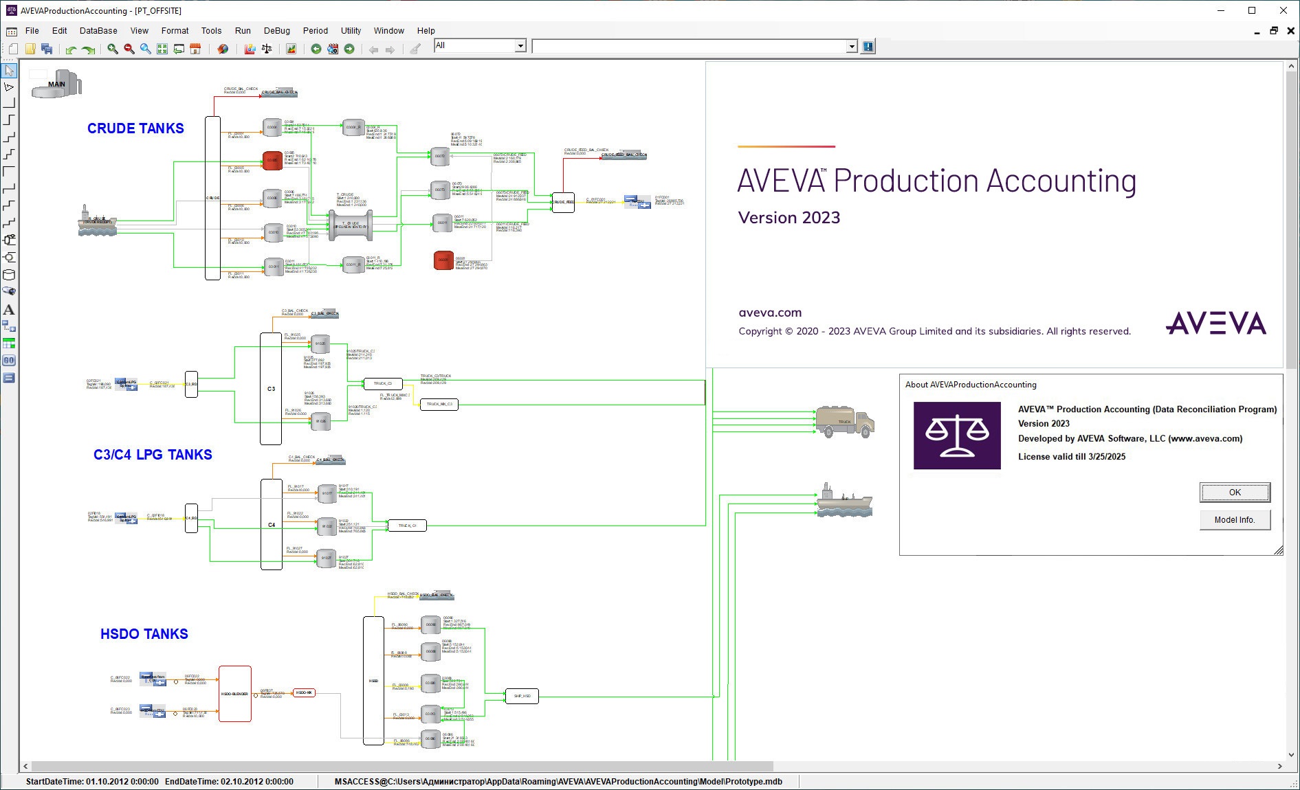 Working with AVEVA Production Accounting 2023 full license