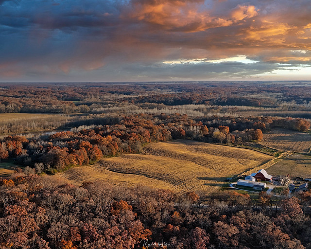 Golden Hour From Above: Macoupin County, Illinois