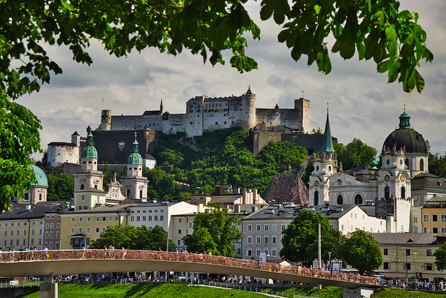 Salzburg in a green frame