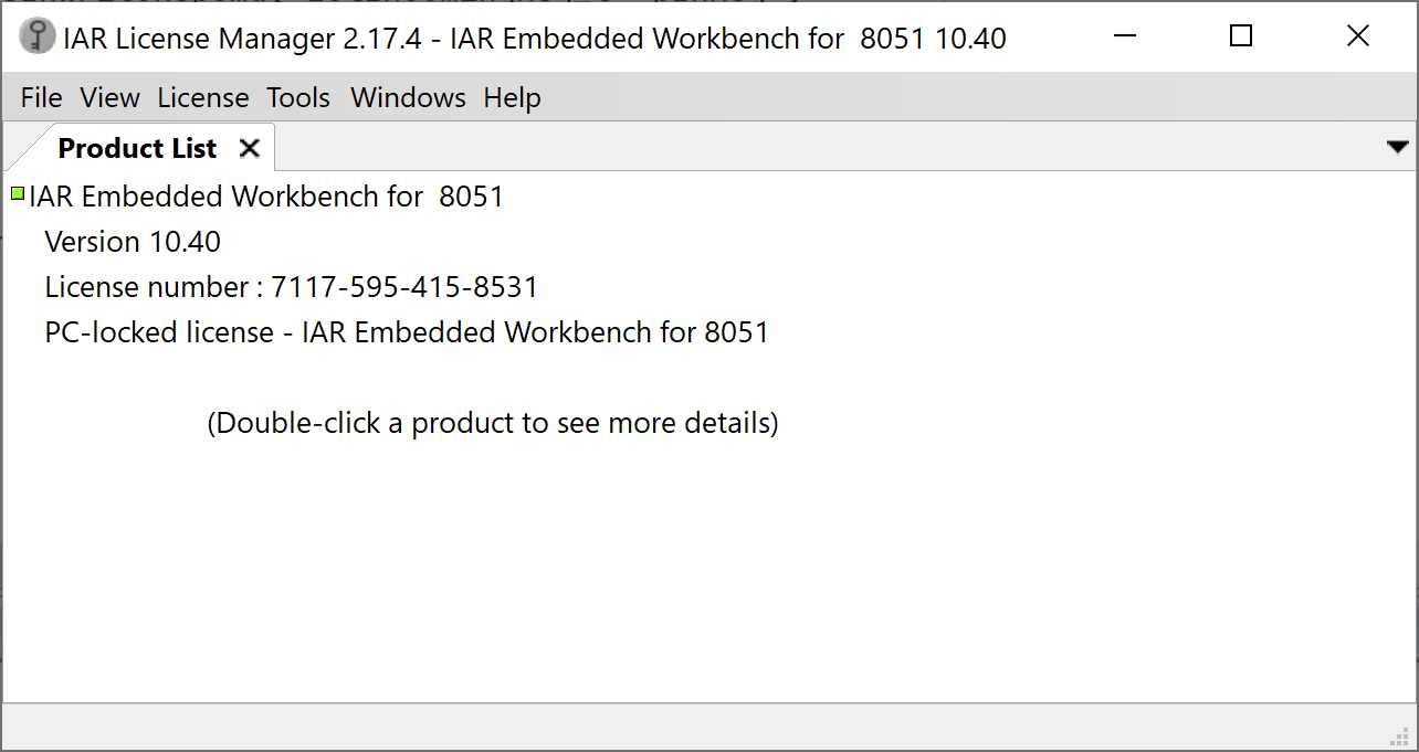 IAR Embedded Workbench for 8051 V10.40.1 full license