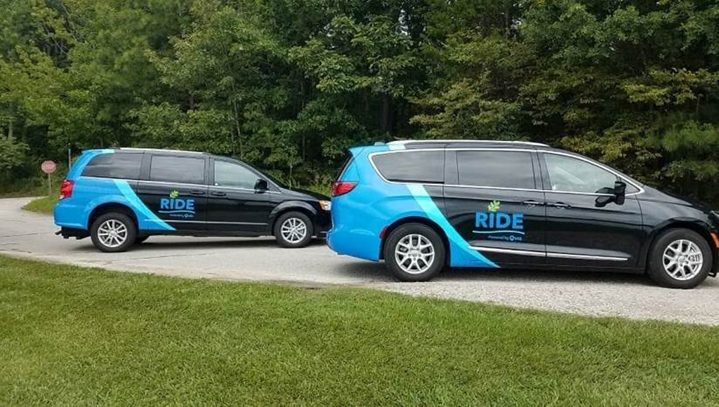 美國北卡羅來納州的城市威爾遜以類似Uber的微型公車RIDE取代傳統公車。圖片來源：擷取自City of Wilson, NC Facebook