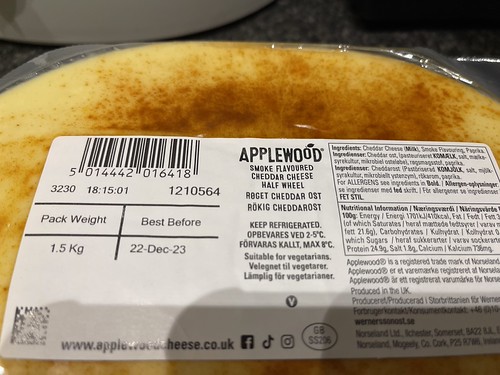IMG_6534 Applewood Smoked Cheddar Cheese 1.5Kg for £20 was £14.50 May 2020 38% Increase from James Burden Ltd Smithfield Meat Market London | by photographer695