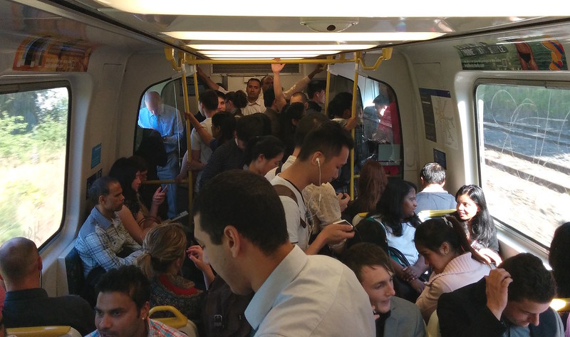 Crowded Comeng train, November 2013