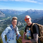 my Dutch friends on top of sulphur mountain in Calgary, Canada 