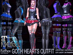 MALified - Goth Hearts Outfits - LaraX - FATPACK