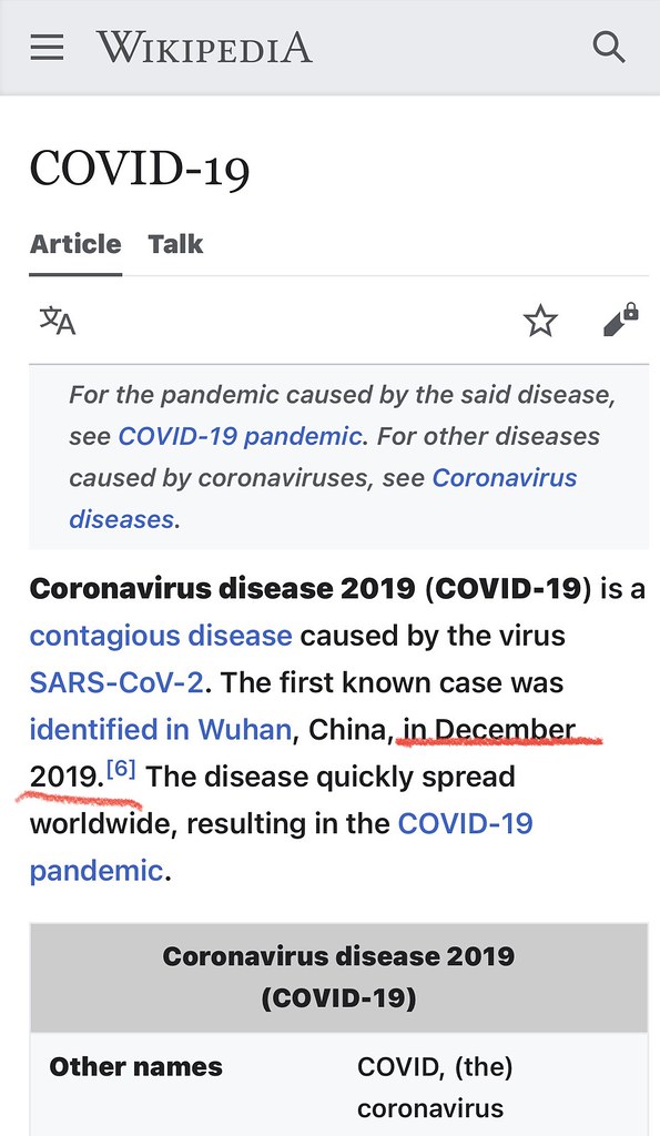 Original "novel coronavirus" announcement - https://en.m.wikipedia.org/wiki/COVID-19