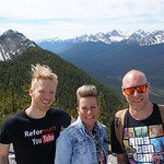 on top of sulphur mountain in Banff, Alberta in Calgary, Canada 