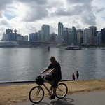 cycling at Stanley Park, Vancoucer in Vancouver, Canada 