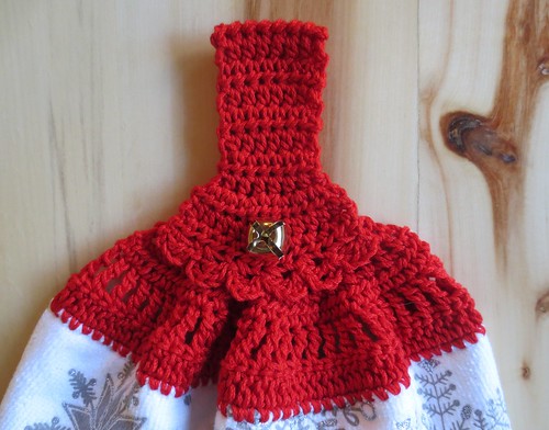 Christmas Crocheted Towel Topper