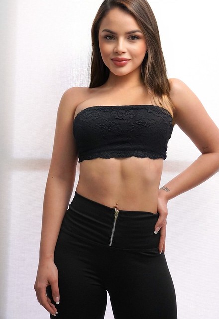 Lulu in Black Two Piece Outfit