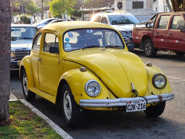 Yellow Volkswagen, Barranco, Lima, Peru