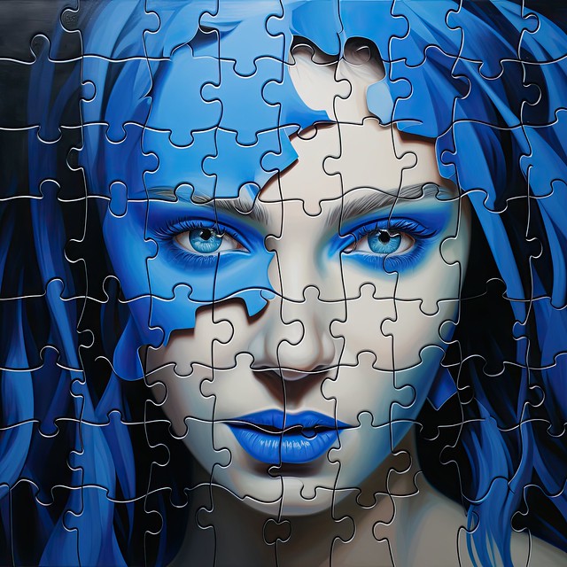 The Blue Puzzle Lady