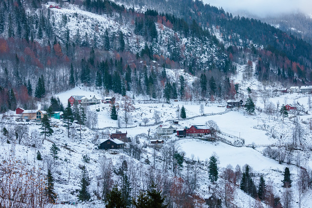 Mountain Farm in Winter