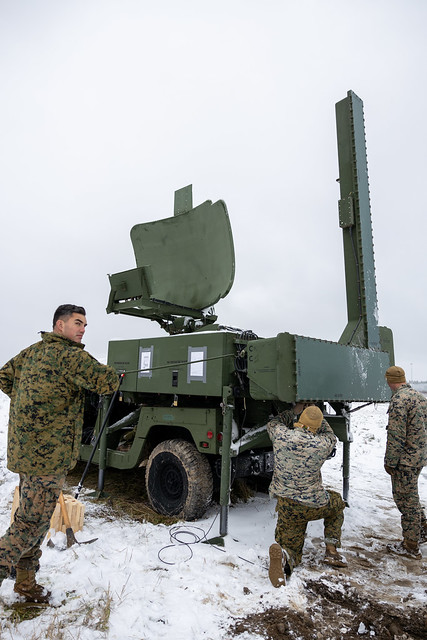 Freezing Winds 23: Marines with Marine Air Control Squadron 2 prepare air traffic equipment