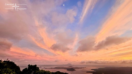 el20231121173135A by Laurent Bugnion, Sunset over Lake Taal from Taal Vista Hotel