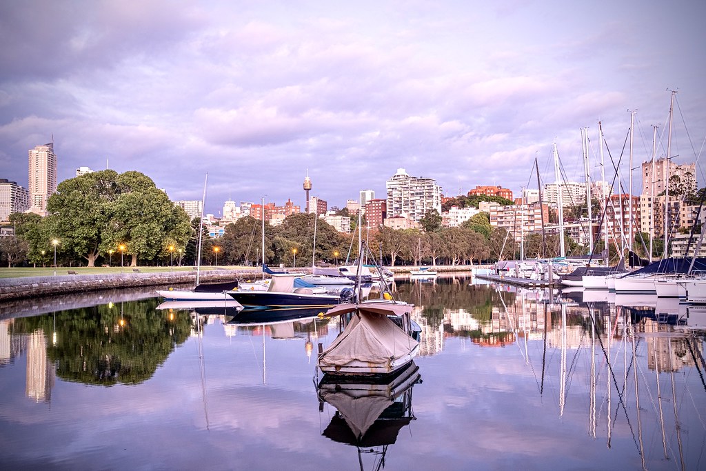 After several wet grey days, it was nice to wake to a day of promise. Sydney’s Rushcutters Bay.