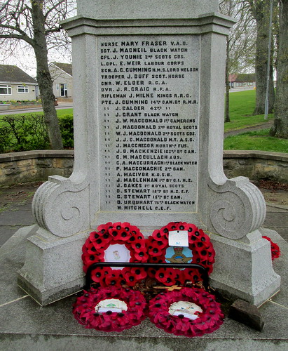 New Elgin War Memorial Great War Names