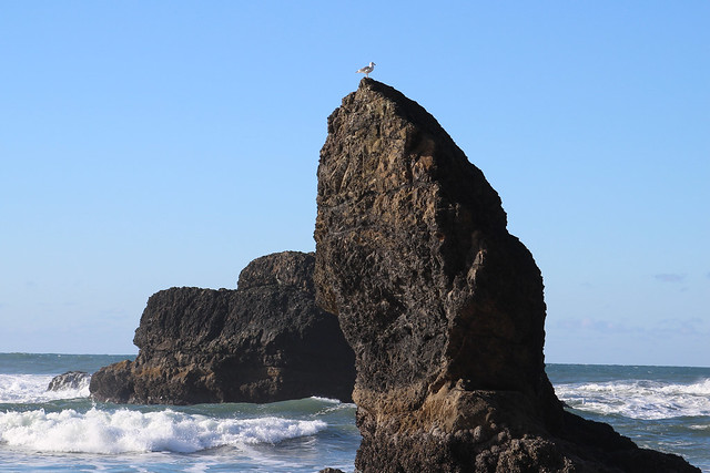Tunnel Beach rocks, Oregon