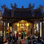 Chinese shrine in downtown Tainan in Tainan, Taiwan 