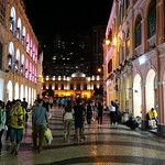 Senado Square at night at Macau in Macau, Macau SAR 