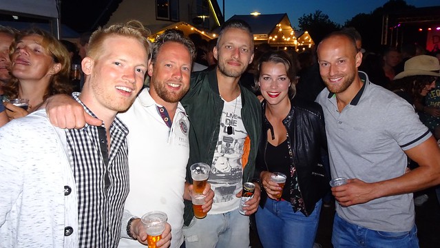 reunion with friends at the Santpoortse Feestweek in Velsen, Netherlands 